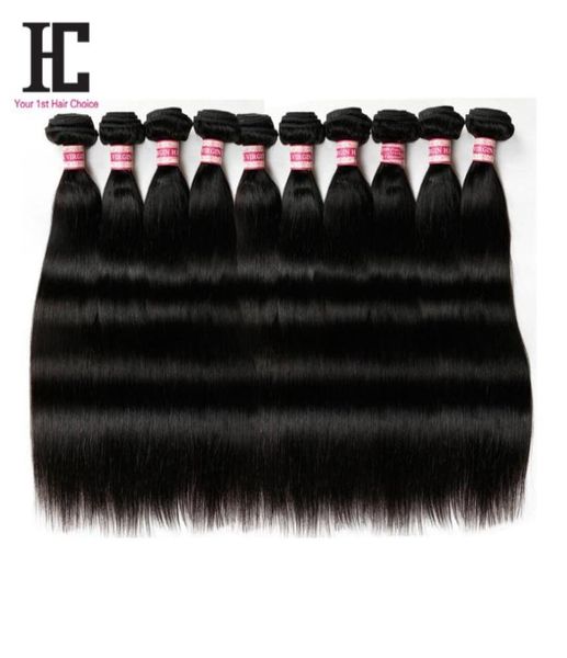 

brazilian 10pcs lot straight human hair whole 100 remy human hair unprocesse virgin brazilian straight human hair weave8104048, Black