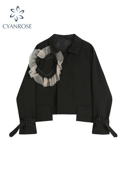 

women's suits blazer blazer coat heart shaped intarsia pattern long sleeve single breasted autumn elegant female fashion temperament 23, White;black