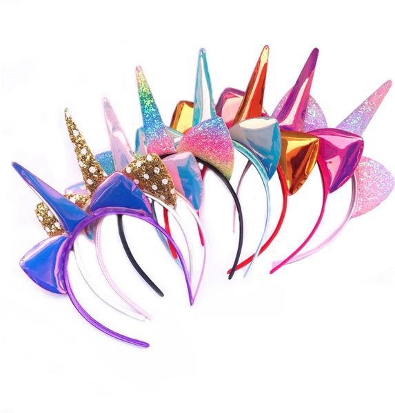 

baby girl unicorn headband cartoon cat ears hair accessories for girls enfant headwear kids casual child hair sticks 439044312, Slivery;white