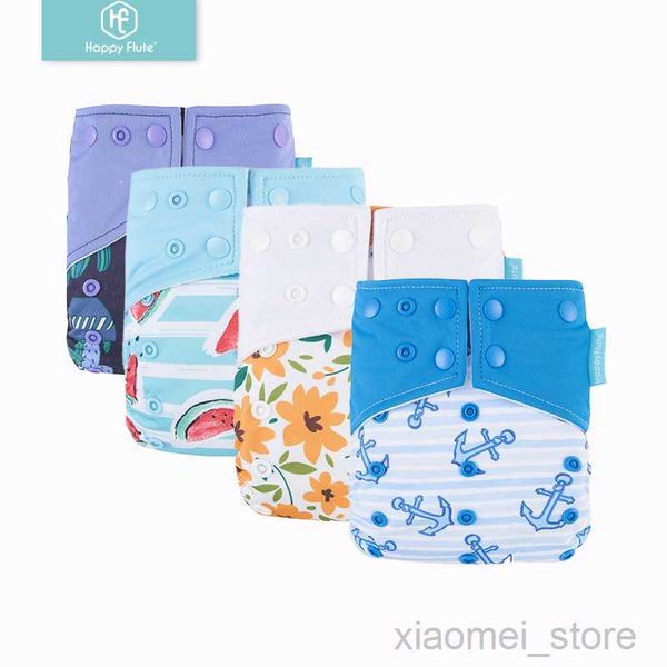 

cloth diapers happy flute eco-friendly cloth diaper washable reusable nappy with suede cloth inner for 0-2 years babyhkd230701