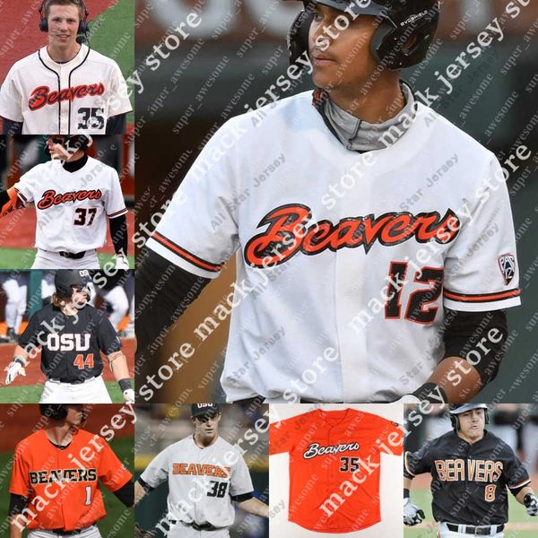 

osu jerseys oregon state beavers baseball jersey jacob melton travis bazzana wade meckler kyle dernedde justin boy, Blue;black