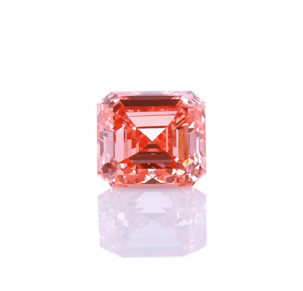 

loose 3 s pink color asscher cut cvd lab grown diamond0126904990, Black