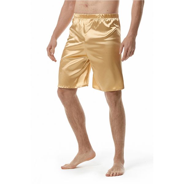 

men's pants 2023 men nightwear short pant sleeping solid silk pajamas for sleepwear mens pajama 230630, Black