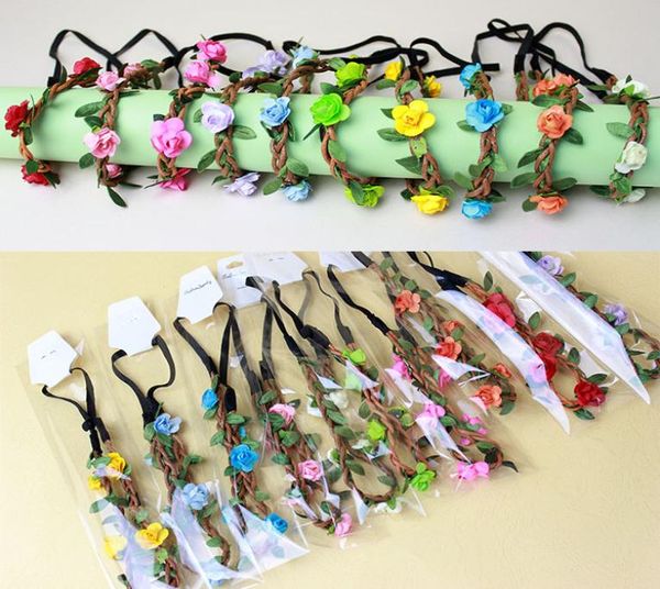

bride bohemian flower headband festival wedding floral garland hair band headwear hair accessories for women whole bridal fasc7807763, Silver