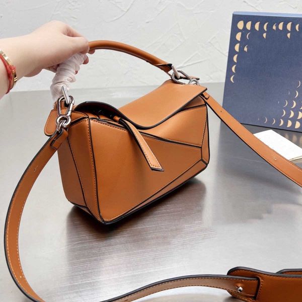 

lowe designer's new crossbody bag puzzles handbag geometric spliced diamond checker large capacity commuter shoulder bag premium feel