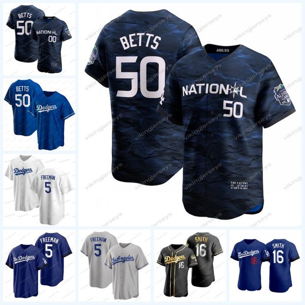 

2023 all star dodgers jersey freddie an mookie betts martinez julio urias will smith trayce thompson max muncy miguel rojas miguel vargas ch, Blue;black