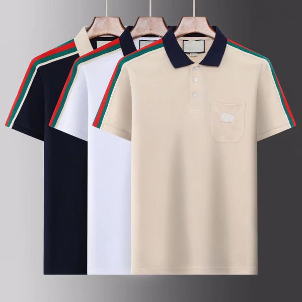 

men's fashion polo shirt luxury italian men's t-shirt short sleeve fashion casual men's summer hawaiian polo shirt t-shirt mu, White;black