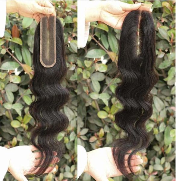 

2x6 lace closure straight body wave long middle part way brazilian pervian maylasiian virgin human hair raw virgin indian straight2607376, Black
