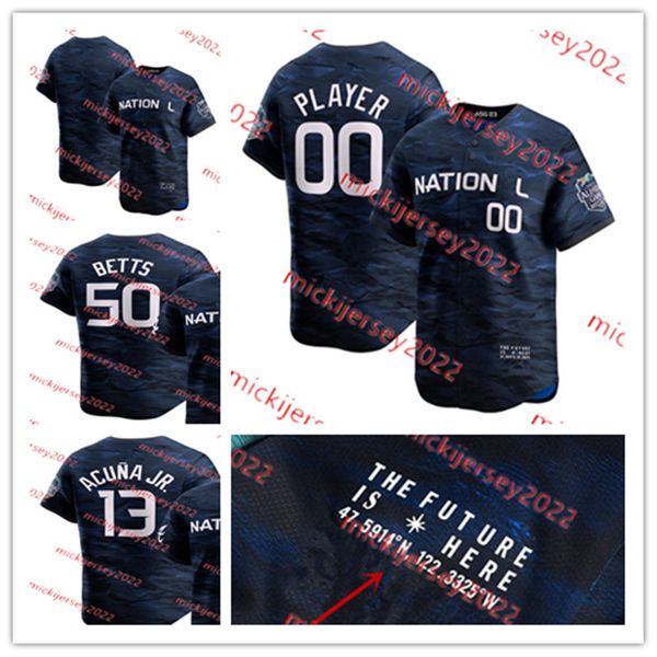 

national league 2023 all-star game jersey freddie an ronald acuna jr mookie betts sean murphy luis arraez nolan arenado orlando arcia corbin, Black