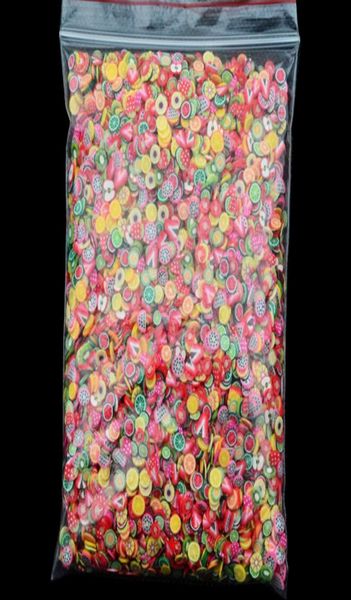 

1000pcspack nail art 3d fruit fimo slices polymer clay diy slice decoration nail sticker mixed stype for choice 8920079, Black