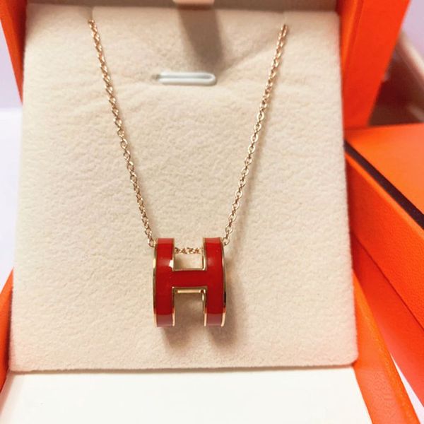 

designer necklace clover necklace classic luxury h pendant necklaces women 18k gold letter necklace luxury design jewelry colorfast flower n, Silver