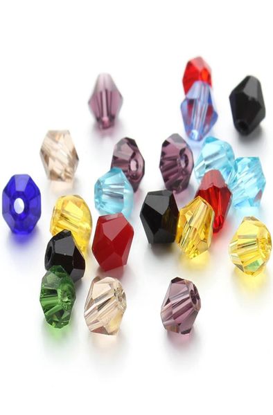 

crystal glass pointed beads 4mm loose beads diy beaded beads beaded necklace earrings bead bracelet whole jewelry accessories9184576, Silver