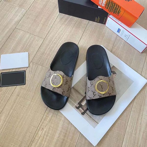 

designer sandals women slippers 2023 g house new style genuine leather outsole printed ribbon gold label-1, Black