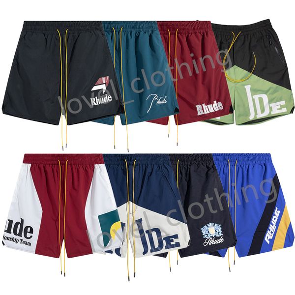 

mens rhudeshorts designer summer running fitness sport short pants workout women breathable street beach pants fashion clothing loose size s, White;black