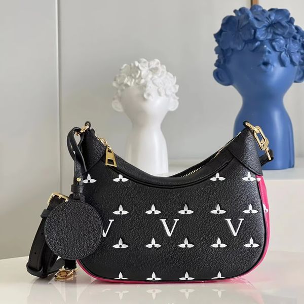 

handle saddle m46002 m46112 clutch bagatelle bag luxurys embossed cross body womens mens satchel purses shoulder bags pink designer handbag