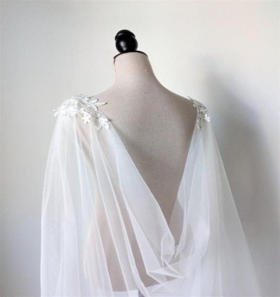 

wraps jackets ivory tulle wedding cloak cape veil viking pagan alternative cape lace cloak4030818, White