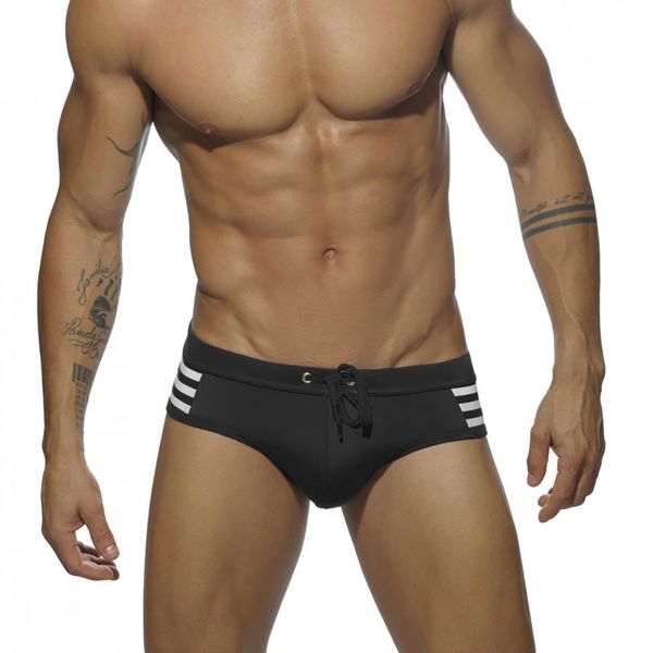 

men's swimwear summer mens low waist quick dry swimming briefs pouch pad bathing swimsuit fashion male sport beach surfing trunks 23063