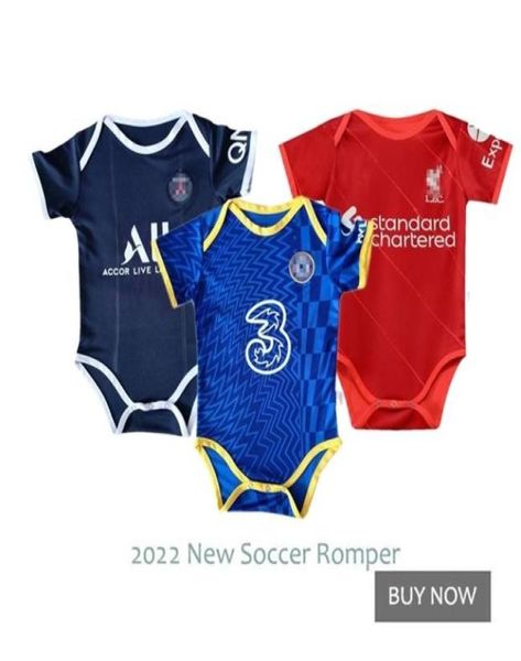 

2022 man u city infant jersey baby soccer boys girls short jumpsuit gift 2108106817911, Blue