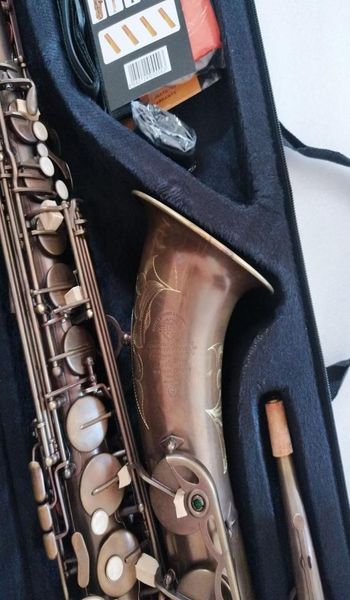

custom mark vi saxophone tenor sax 95 copy instruments antique copper simulation brass with mouthpiece4238186