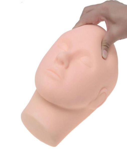 

new closed eyes mannequin head massage makeup eyelash extension practice model hats hairs glasses display for wigs showcase6283850, Khaki