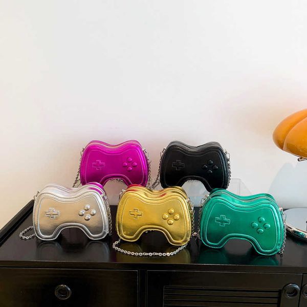 

women's bag new bright face network red game handle design single shoulder bag women's chain crossbody bag