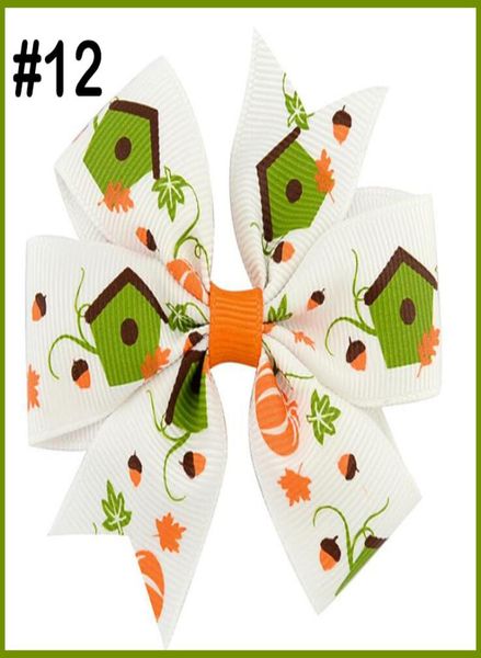 

20pcs 3039039halloween pinwheel hair bows small halloween hair clips holiday hair accessories thanksgiving4642518, Slivery;white