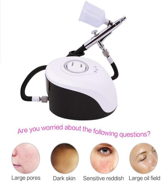 

facial beauty spa whitening wrinkles oxygen meter facial massage machine5343738, Black;white
