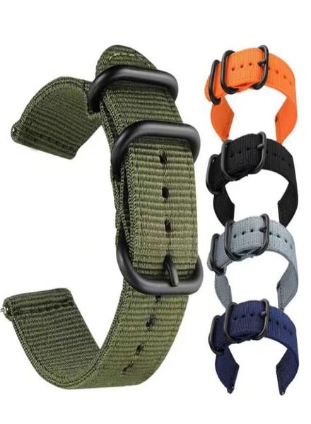 

quick release watch strap for men women bands premium nylon nato watch band with black stainless buckle 18mm 20mm22mm24mm7916289, Black;brown