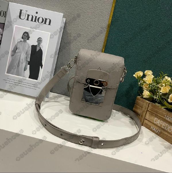 

23ss s-lock vertical wearable wallet mineral gray m82568 mens mobile phone bag radiant sun m82535 monograms macassar purse designer luxury s
