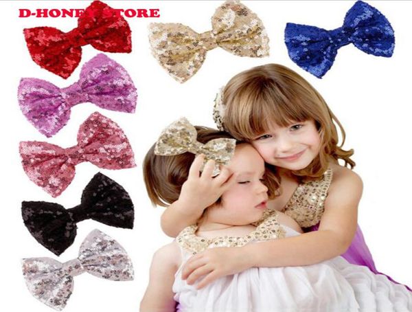 

baby hairpins big bow girls solid ribbon headwear with clip boutique hair clip hairpingirl039s hair accessories 20175602991, Slivery;white