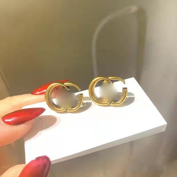 

classic mini version of silver plated vintage heart stud earrings special pattern pin style hip hop charm style never fade, Golden;silver