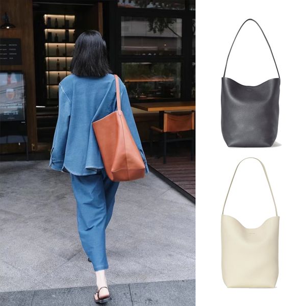 

luxurys women cowhide the row park tote bag pochette lady bucket drawstring underarm purses shopper clutch bags designer handbag mens csumme