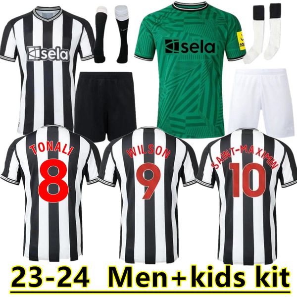 

fans player version 23 24 soccer jerseys wood 2023 2024 newcastles bruno g. wilson shelvey almiro trippier uniteds football shirts maximin m, Black;yellow
