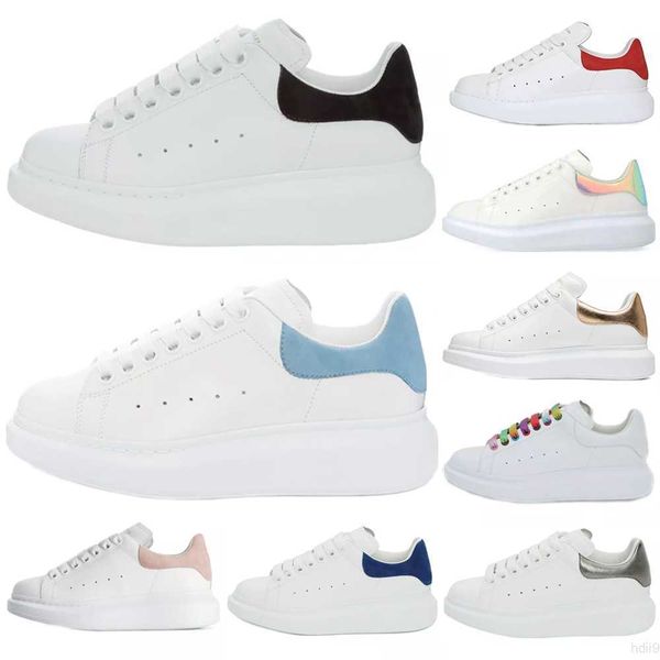 

designers casual shoes oversized lace up luxury women men sneakers platform sole white black espadrille leather velvet suede mcqueens