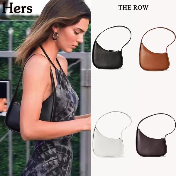 

the row genuine leather half moon clutch bag purses shoulder bags travel luxurys designer handbag womens outdoors mens vintage beach cross b