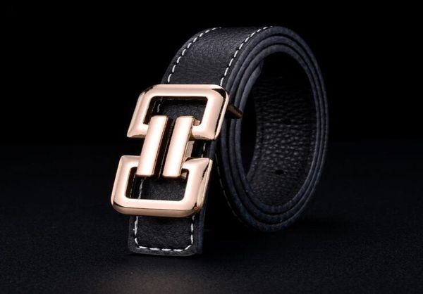 

new designer children pu belt kids pants belts boys and girls belt smooth gold buckle child leisure waist strapwaistband6995789, Black