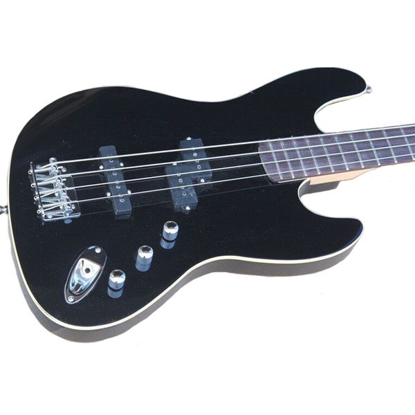 

factory customized black 4 string bass guitar high quality
