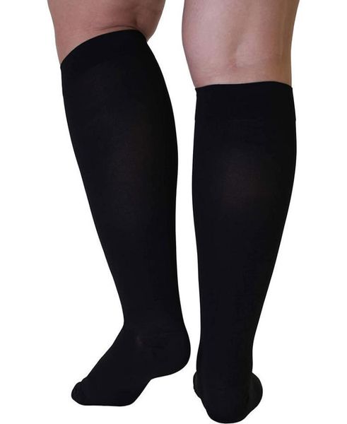 

big size compression stockings plus size one pair compression stockings antivarices 2xl3xl4xl5xl stockings sport running men 29558767, Black