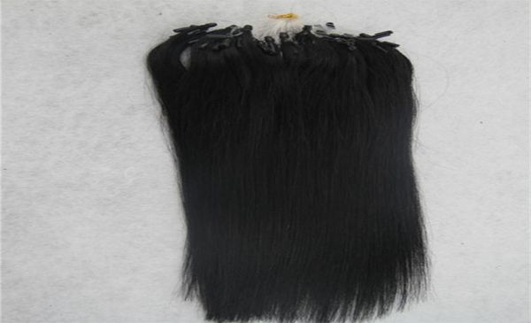 

jet black straight micro loop ring hair extension 100g remy micro bead hair extensions 1gstrand micro link human hair extensions5270773
