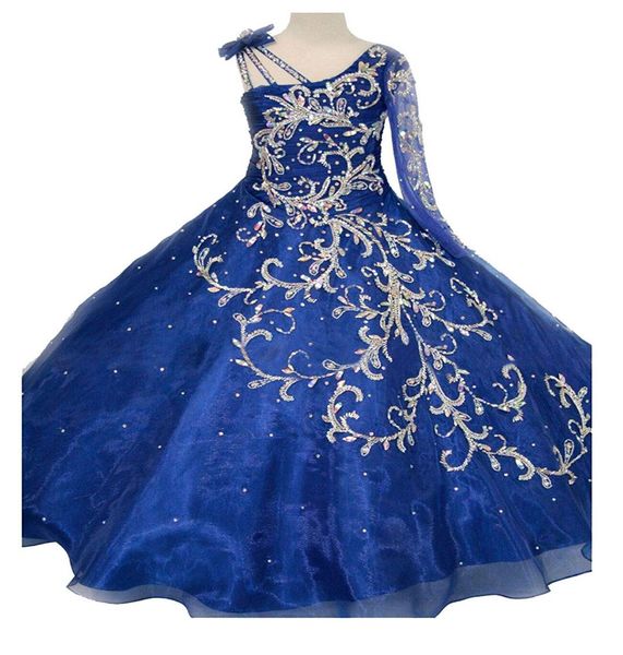 

2019 special occasion flower girl dresses cute organza formal long beaded pageant gowns for girls floor length8083616, White;red