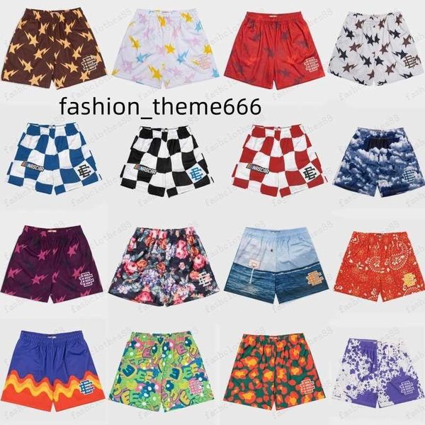 

designer mens ee shorts eric emanuel fitness sports lightning printed shorts 17 color women summer fitness workout casual basketball pants s, White;black