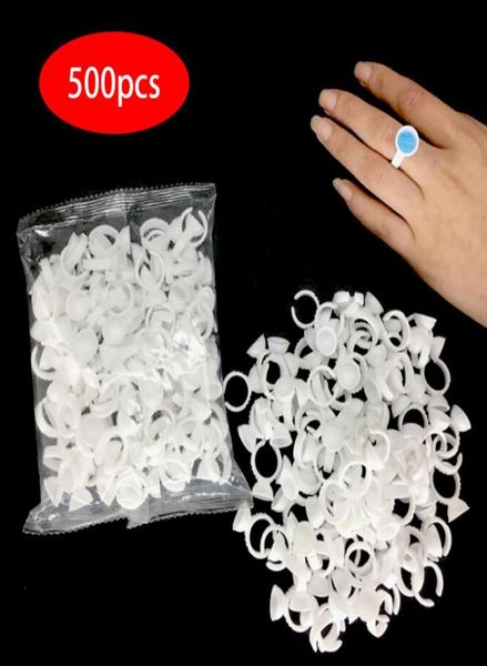 

500pcs disposable microblading pigment glue rings tattoo ink holder sml eyebrow makeup accessories eyelash extension glue cups4829990