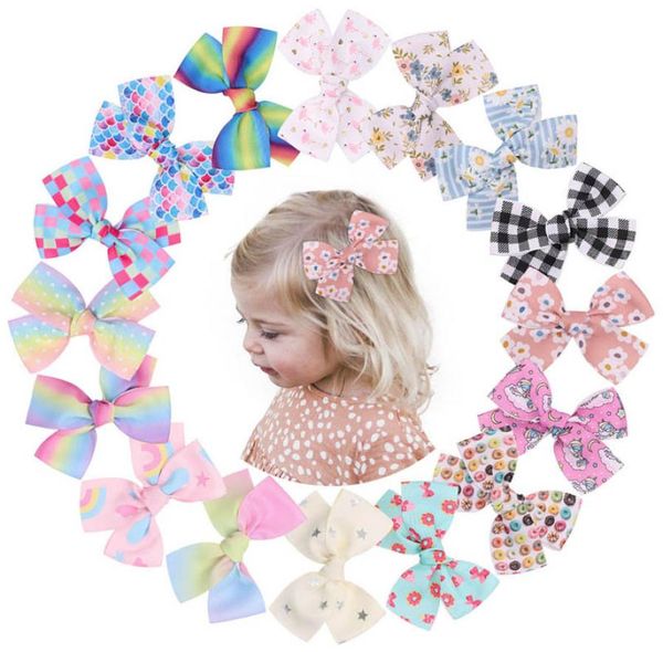 

girls hair accessories hairclips baby bb clip kids barrettes clips ribbon children bow headdress cartoon hairpin cute princess flo8336556, Slivery;white