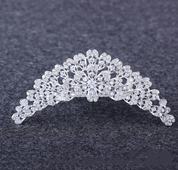 

luxury european and american wind is pure manual bride diamond hair hoop crown crown jewelry crystal decoration9682975, Silver