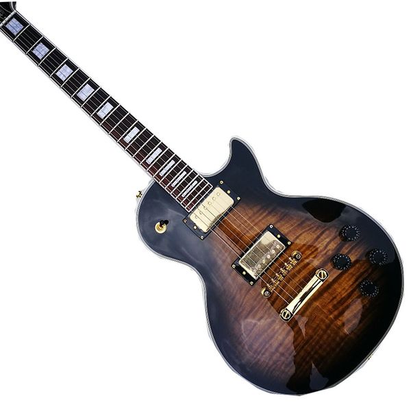 

guitar shop new clear brown 6 string rosewood fingerboard custom electric guitar