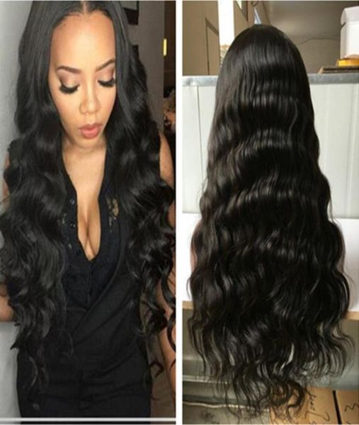 

30 inch body wave 13x6 13x4 lace front wigs for women human hair loose wave virgin brazilian 180 density1967133, Black;brown