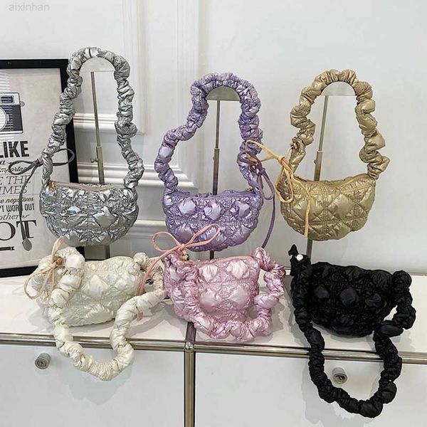 

korean version of cloud fold bag bags new niche high-end glossy puffy dumplings single shoulder underarm bag for women