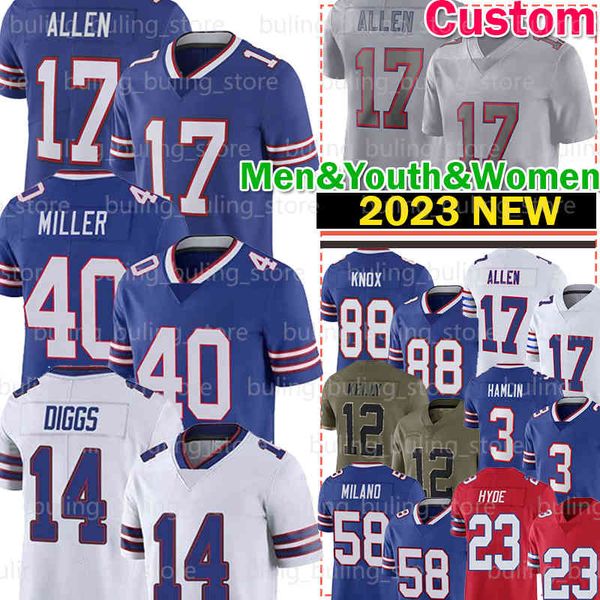 

josh allen football jersey stefon diggs von miller buffalos dawson knox dalton kincaid tredavious white billes gabe damar hamlin gabriel dav, Black;red