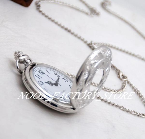 

new style quartz movement large white steel roman necklace retro jewelry whole fashion watch watch sweater chain pocket watch2760702, Slivery;golden