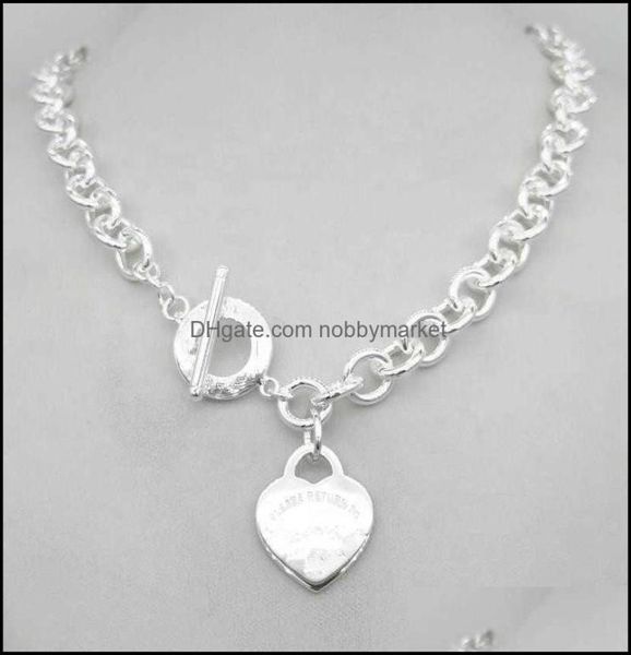 

pendant necklaces pendants jewelry design womens sier tf style necklace chain s925 sterling key heart love egg brand charm nec h8414894, Silver